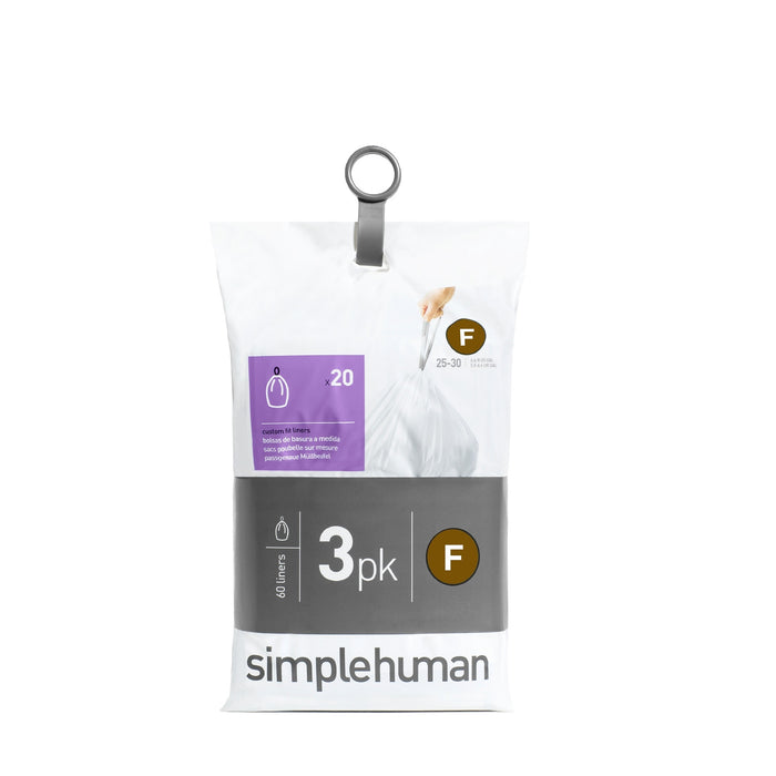 Simplehuman Code F Pocket Liners Afvalzakken 25 Liter - 60 zakken