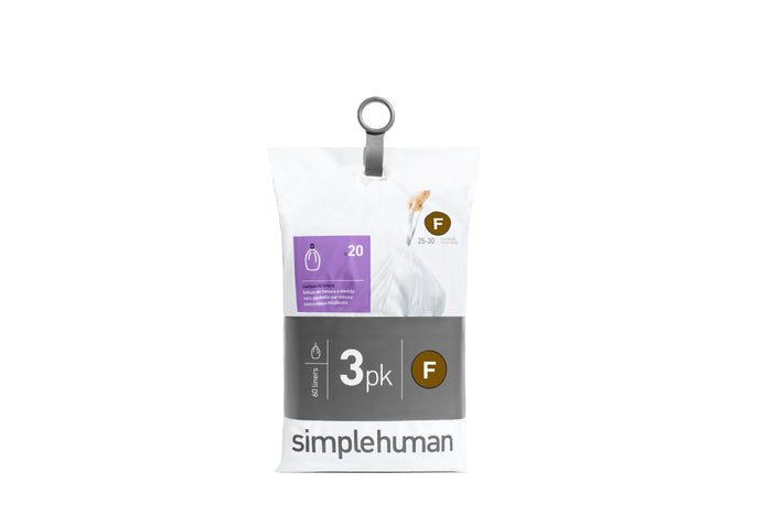 Simplehuman Code F Pocket Liners Afvalzakken 25 Liter - 60 zakken