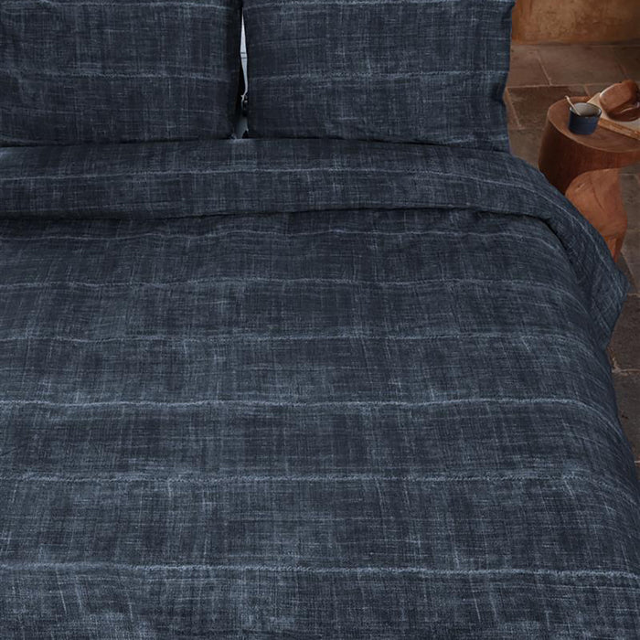 vtwonen Vintage Indigo Dekbedovertrek 240 x 220 cm - Donkerblauw
