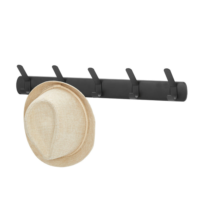 iDesign Kapstok wand - Zwart - Kapstok - 5 haken