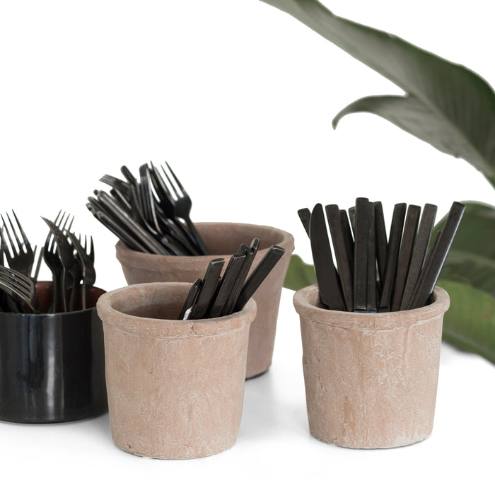 SERAX - Pascale Naessens - Pure Bestekset 24 st. - Zwart Stone Wash