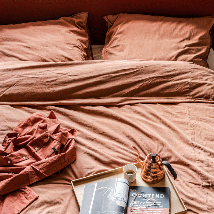 vtwonen Natural Stone Dekbedovertrek 260 x 200/220 cm - Terra