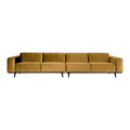 WOOOD Statement 4-zitsbank XL - Fluweel - Honey Yellow