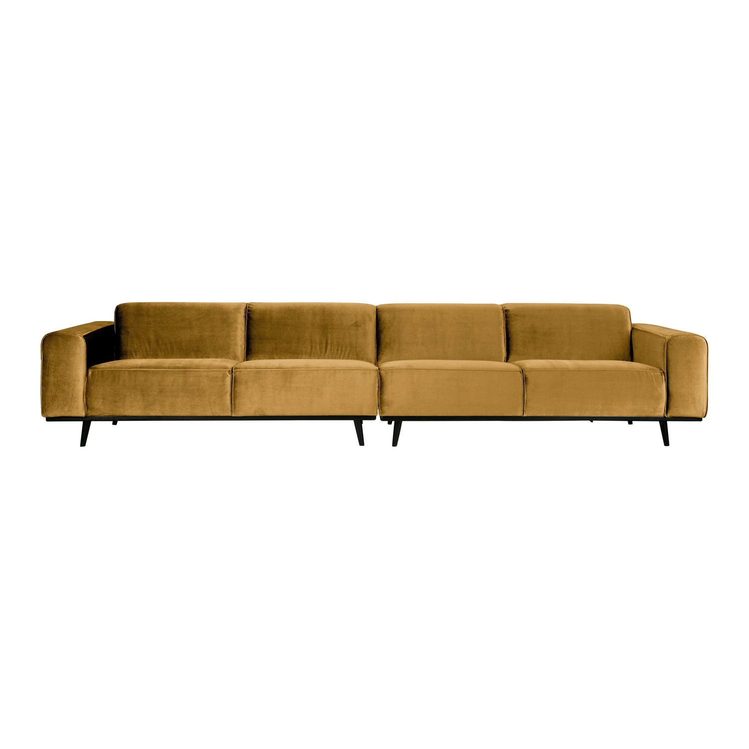 WOOOD Statement 4-zitsbank XL - Fluweel - Honey Yellow