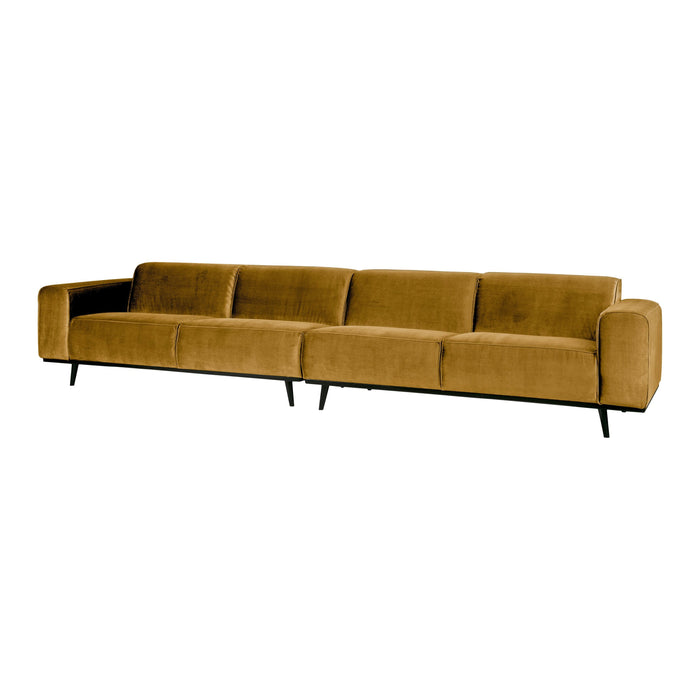 WOOOD Statement 4-zitsbank XL - Fluweel - Honey Yellow