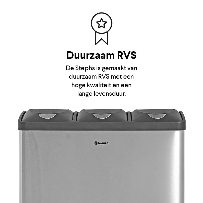 Homra Steps Three Pedaalemmer 45 Liter (3x15 Liter)