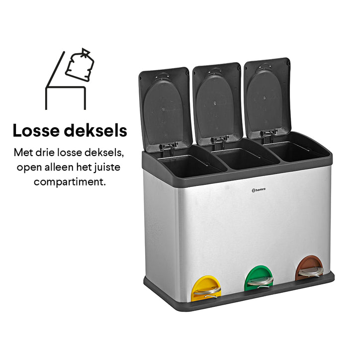Homra Steps Three Pedaalemmer 45 Liter (3x15 Liter)