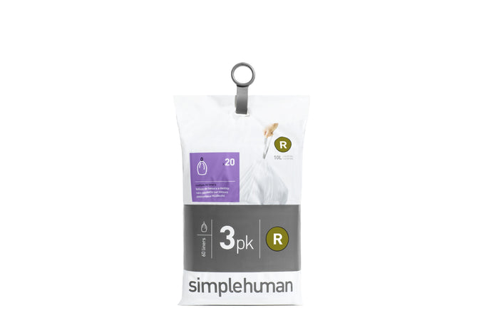 Simplehuman Code R Pocket Liners Afvalzakken 10 Liter - 60 zakken