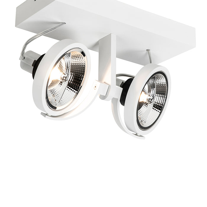 QAZQA Moderne spot wit 2-lichts - Master 111