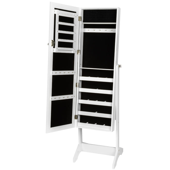 tectake® Sieradenkast met spiegel, rechtopstaand