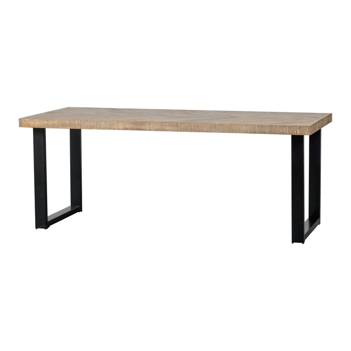 Woood Tablo Eettafel 200 x 90 - Bruin Visgraat
