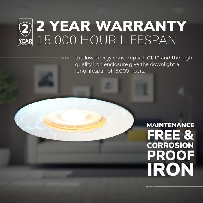 HOFTRONIC 6x Bari - LED Inbouwspots Badkamer IP65 Wit