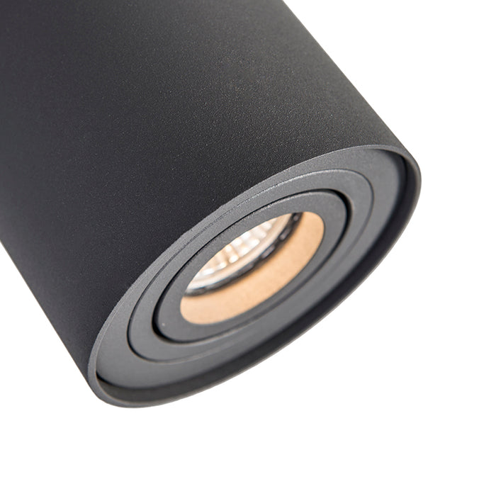 QAZQA Set van 6 spots donkergrijs draai- en kantelbaar - Rondoo up