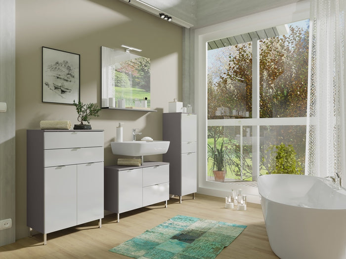 Germania Mauresa Badkamerkast Large Wit | Grijs