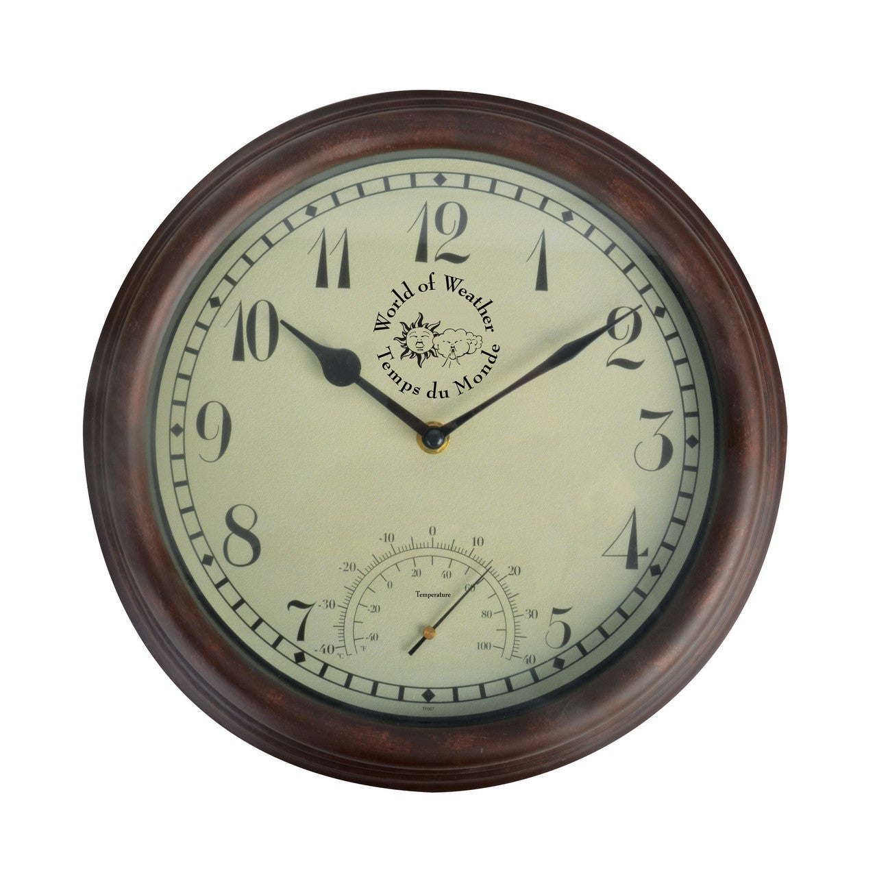 Esschert Buitenklok met Thermometer Ø 31 cm