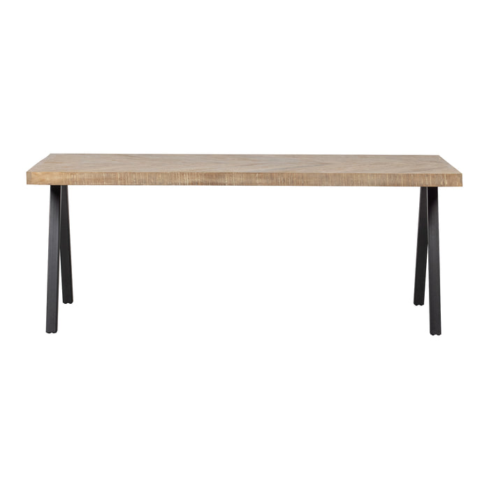 Woood Tablo Eettafel 200 x 90 - Bruin Visgraat