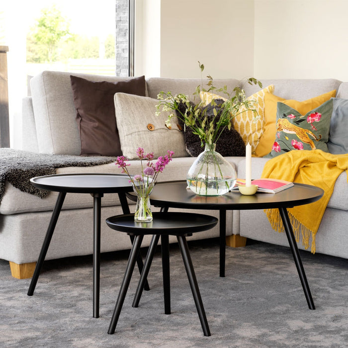 Rowico Home Daisy Tonde Houten Salontafel Ø 55 cm - Zwart