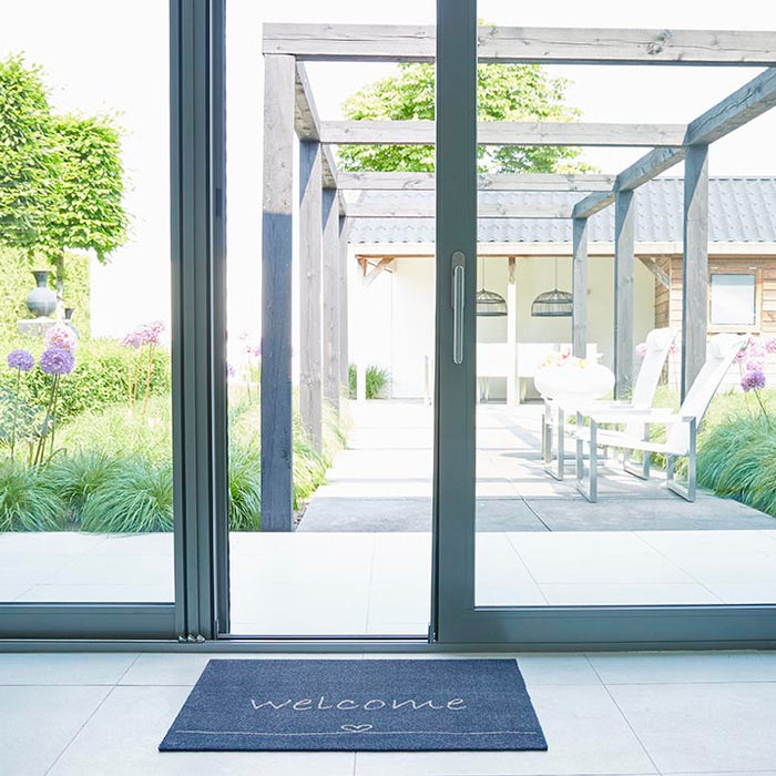 MD Entree - Schoonloopmat - Walk&Wash - Welcome Heart - 67 x 80 cm