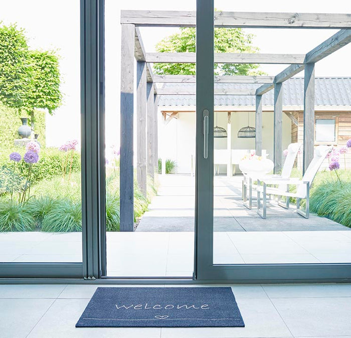 MD Entree - Schoonloopmat - Walk&Wash - Welcome Heart - 67 x 80 cm