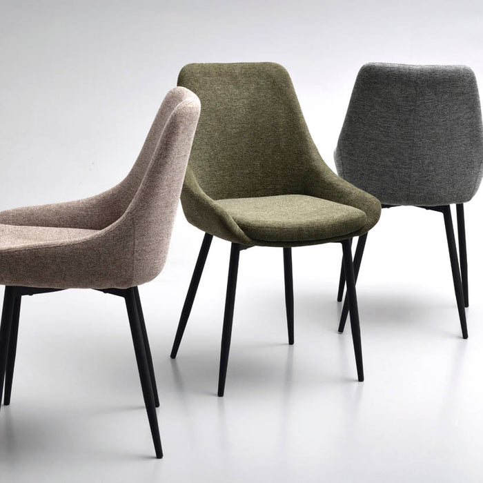 Rowico Sierra Stoel - Set Van 2 - Fluweel Grijs