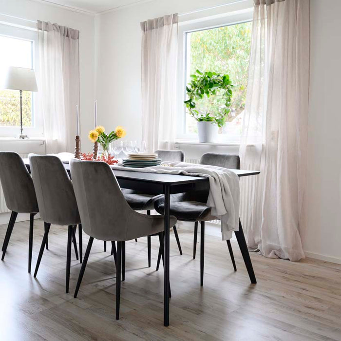 Rowico Sierra Stoel - Set Van 2 - Fluweel Grijs