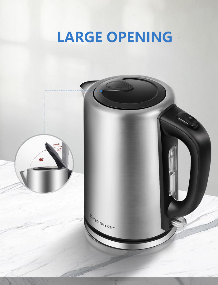 Aigostar Rob 30LDG - Waterkoker - 3000W - Snelkookfunctie - Geborsteld