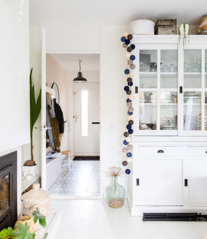 Cotton Ball Lights regular lichtslinger blauw - Steel blue 50