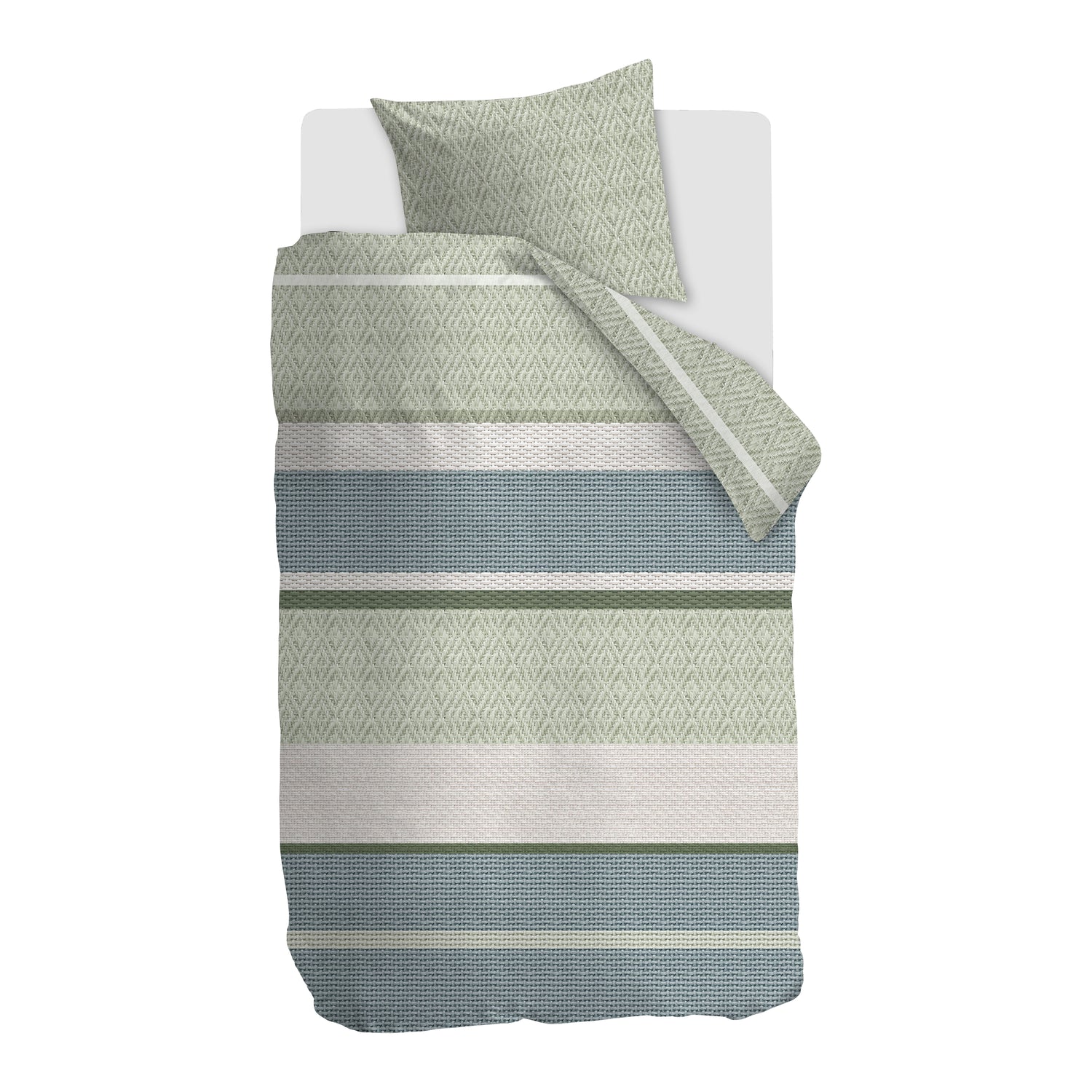 Ambiante Seb Dekbedovertrek 140 x 200/220 cm - Groen