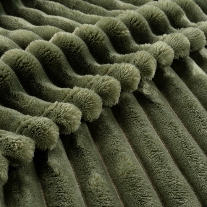 CASA DI ELTURO Flanellen fleece plaid Geribbeld - Tijm Groen - XL 180