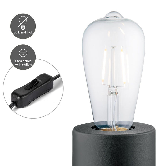 Home Sweet Home Industri?le tafellamp Dry Rond - zwart - 7.5|7.5|10cm