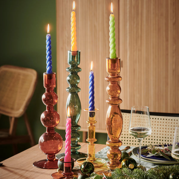 HAY Flare Kandelaar Tall  - Geel & Wit
