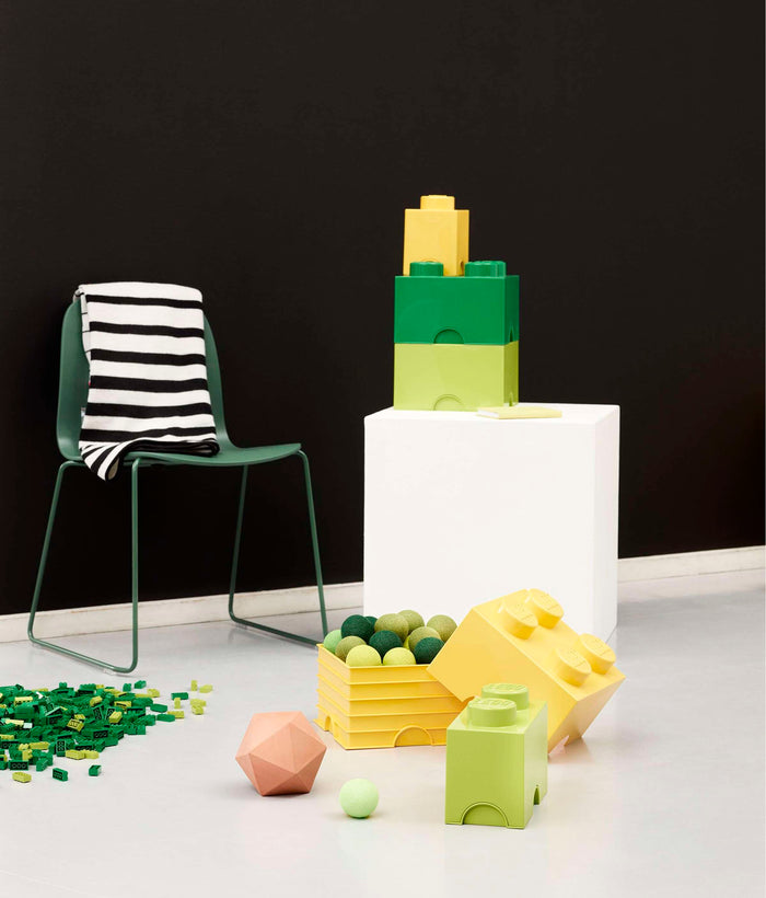 LEGO - Opbergbox Brick 4, Geel - LEGO