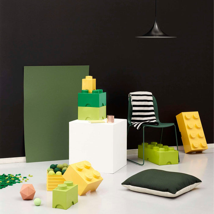 LEGO - Opbergbox Brick 4, Geel - LEGO