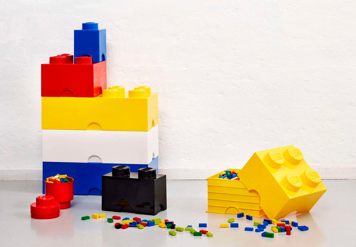 LEGO - Opbergbox Brick 4, Geel - LEGO