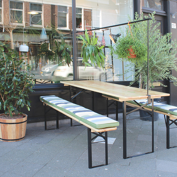 Inklapbare picknickset Berlijn 200 cm 3-laags blanke lak