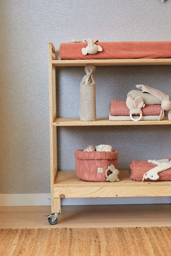 Jollein aankleedkussenhoes badstof rosewood (50 centimeter x 70