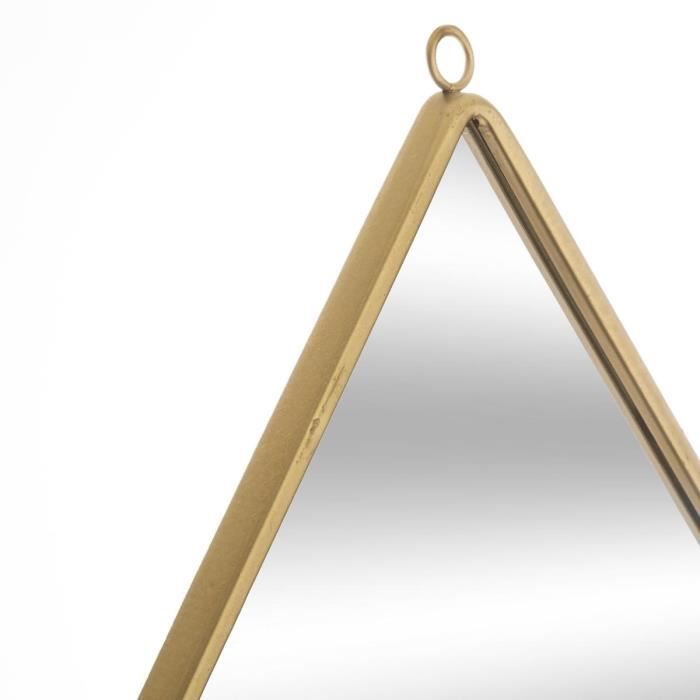 ATMOSPHERA Druppelvormige metalen wandspiegel - 21 x 29 cm - Goud