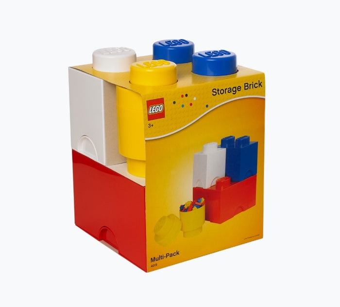 LEGO - Opbergbox Brick, Set van 4, Multi - LEGO