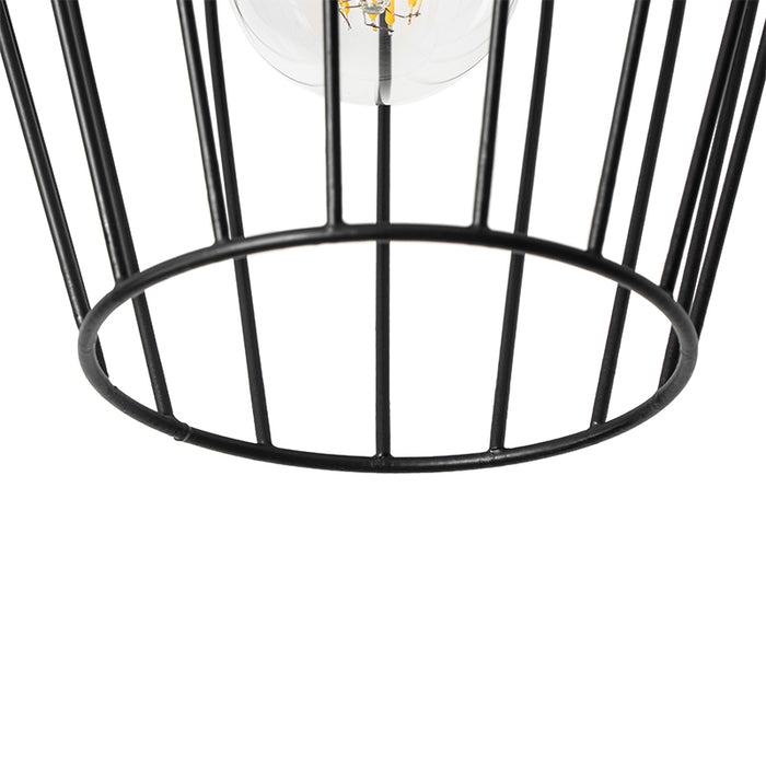 QAZQA Moderne plafondlamp zwart draad - Palica