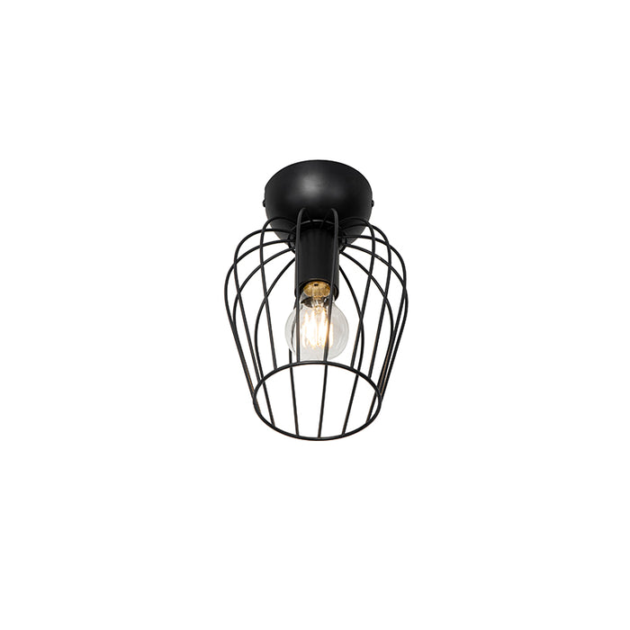 QAZQA Moderne plafondlamp zwart draad - Palica