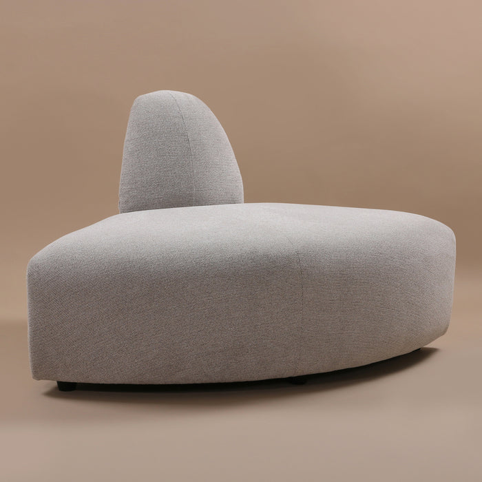 HKliving Jax Bank Element - Hoekstuk Rond - Geweven Stof - Naturel Melange