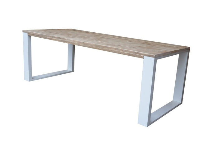 Wood4you - Eettafel New Orleans Steigerhout 190Lx78Hx90D cm wit