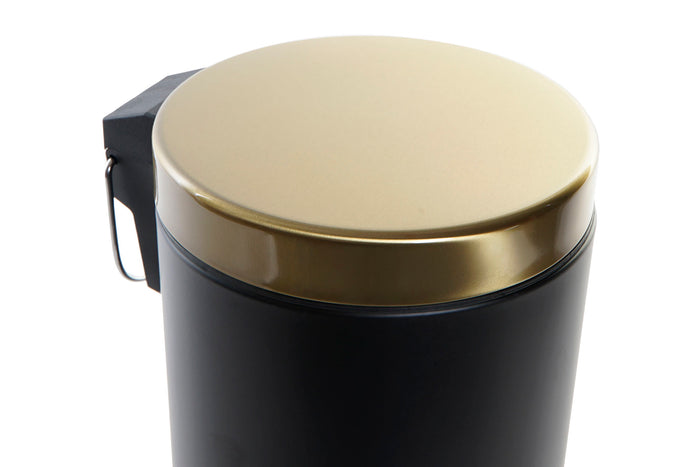 Pedaalemmer 3L Glam - Zwart &amp; Goud - Softclose - H26 cm
