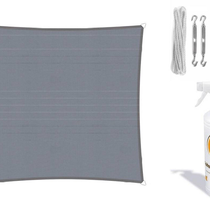 Sunfighters Compleet pakket:  Vierkant 5x5m Grijs