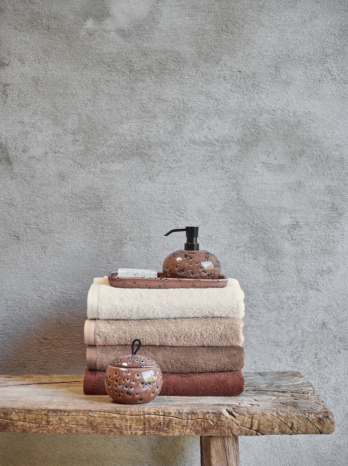 London Handdoek Nougat | Beige | Bruin | Katoen