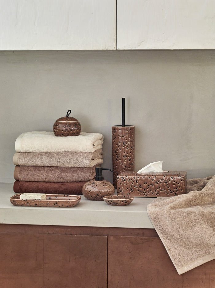 London Handdoek Nougat | Beige | Bruin | Katoen