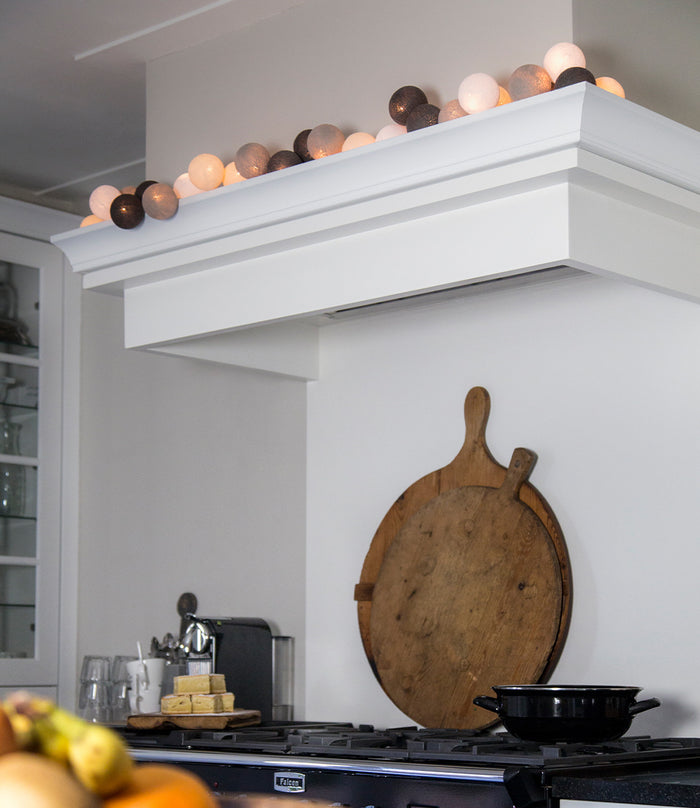 Cotton Ball Lights Regular lichtslinger bruin en wit - Taupe 20