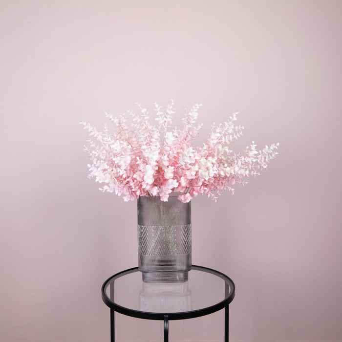 PTMD Leaves Plant Eucalyptus Kunsttak - 38 x 21 x 67 cm - Roze