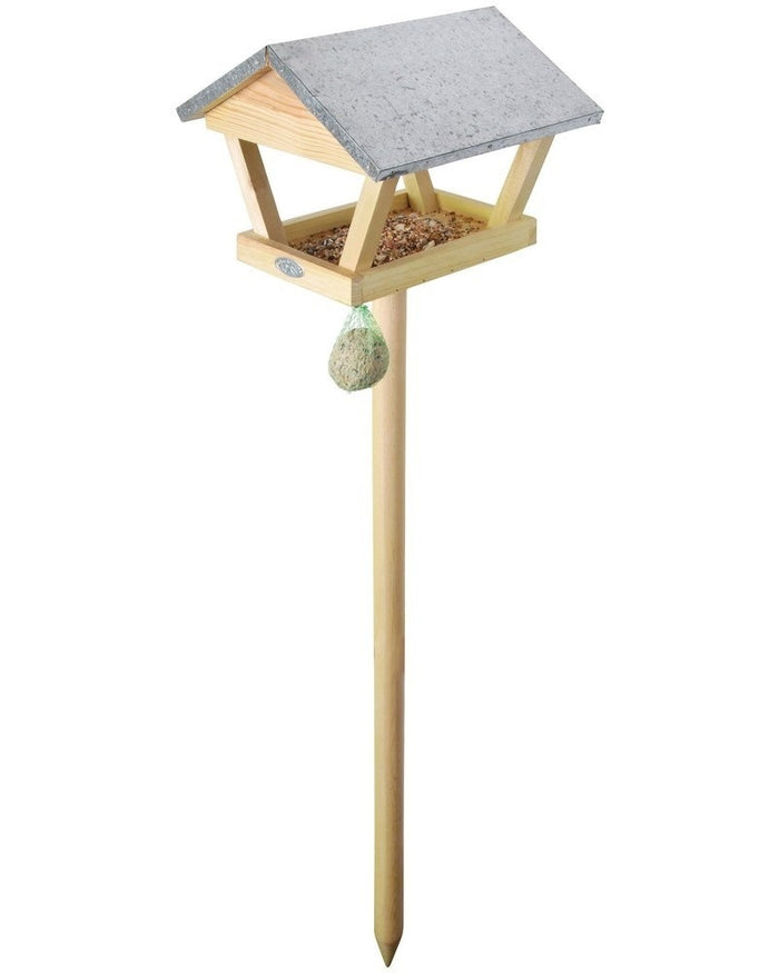 Esschert Design Voedertafel Op Paal - Zinken Dak