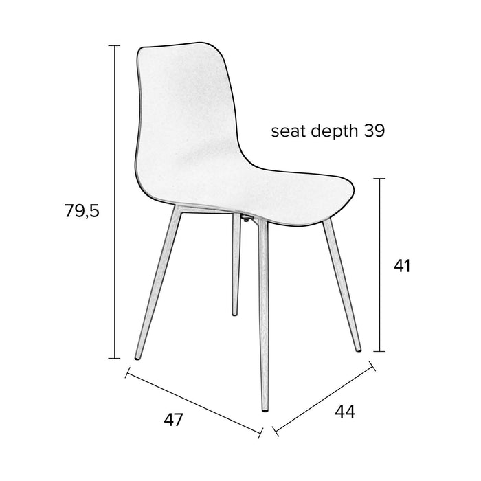 by fonQ basic Scale Eetkamerstoel - Wit